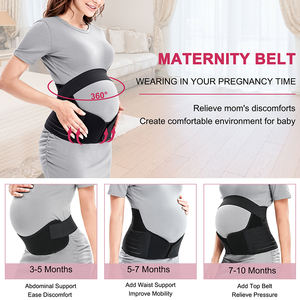 3 in 1 cilt dostu yumuşak ayarlanabilir annelik göbek bandı hamile kadınlar için gebelik kemeri göbek bandı - Product Image 4