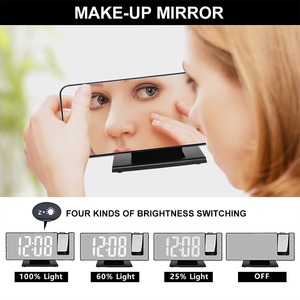 Led Chiếu kỹ thuật số Đồng hồ báo thức cho phòng ngủ chiếu trên trần điện tử thời gian chiếu kép lớn cạnh giường ngủ câm đồng hồ - Product Image 2