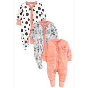 Pyjama Combinaison pour Bébé Fille en Coton Biologique, Motif Lapin Cartoon, Collection 2017 - Product Image 4