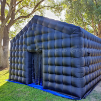 Boîte de nuit gonflable portable, tente cubique, tente gonflable, cabine photo, toile de fond, lumière LED, chapiteau gonflable pour boîte de nuit, 360