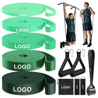 Bandas de Resistencia TPE Verde Degradado, Bandas de Asistencia para Dominadas, para Correr, Hacer Sprints, Flexiones, Entrenamiento de Fuerza, Personalizables
