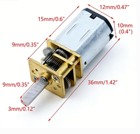 Mini Moteur à Engrenages N20 avec Réducteur de Vitesse 6V, à Courant Continu, à Commutation par Balais, pour Ventilateur Électrique