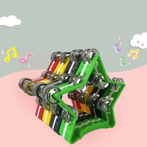 Campana de mano grande de plástico con forma de estrella de cinco puntas, instrumento de percusión para ambiente KTV, campana de doble fila - Product Image 2