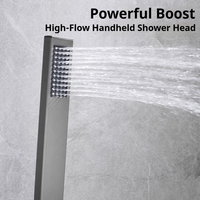 Mitigeur mural de luxe moderne haut de gamme en laiton pour eau froide et chaude, ensemble de douche cascade pour salle de bain et robinet de baignoire avec douchette à main
