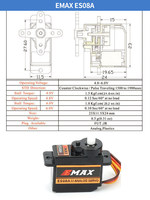 Mini servo analogique numérique EMAX ES08A ES08MA ES08MD 8,5g 12g 15T avec engrenages en plastique et en métal pour avion RC à aile fixe miniature