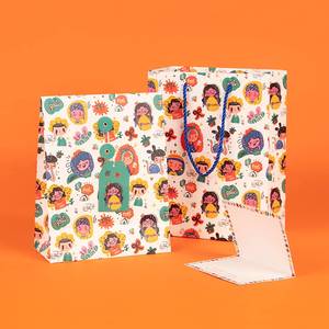 Bolsa de Regalo de Papel con Asa de Cuerda de Tres Hilos Anudada a Mano, con Diseño de Dibujos Animados, y Caja Sorpresa para Cumpleaños y Año Nuevo - Product Image 6