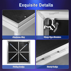 Plateforme de scène extérieure de luxe <span class=keywords><strong>en</strong></span> alliage d'aluminium pour concerts et mariages, installation facile, podium événementiel antidérapant, scène mobile extérieure - Product Image 4