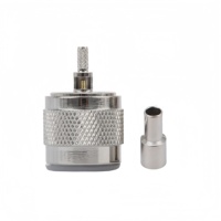 Connecteur coaxial mâle à sertir de type N LMR-100 RG-174 RG-316 RG-178 50 ohms DC-6G RF avec boîtier en laiton