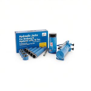 Cric hydrauliques pour carrosserie, vérins hydrauliques 10 tonnes, kit d'outils professionnels pour réparation automobile - Product Image 2