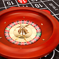 Roue de roulette en bois de casino de type C de haute qualité jeu de bingo jeu de plateau tournant de roulette russe avec des boules en acier