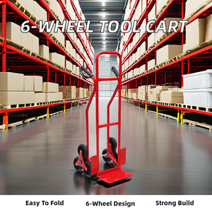 รถเข็นบันไดเหล็กหกล้อสำหรับงานหนักปรับแต่งได้รถยกบันไดปีนเขา - Product Image 4