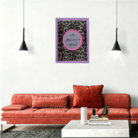 Impression murale LED moderne avec cadre doré 40x50cm