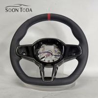 Volant sport M-Sport personnalisé en cuir rouge et fibre de carbone, durable, pour les séries 1/2/3/4/5/6