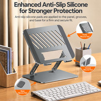 Support d'ordinateur portable réglable et pliable en acier au carbone pour ordinateur portable de 17,3 pouces, support ergonomique de refroidissement, rehausseur de bureau