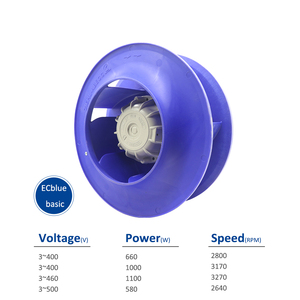 RH28C-2DD.3I.CR ZIEHL-ABEGG 163827 400V 50Hz 1.25A 0.66KW 2800RPM AHU ศูนย์ข้อมูล GR28C-2DD.3I.CR พัดลมระบายความร้อนแรงเหวี่ยง HVAC - Product Image 2