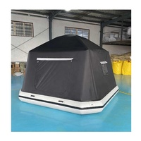 FUNSEED Tente de camping gonflable étanche en PVC noir, taille et couleur personnalisables, capacité de 100-300 kg