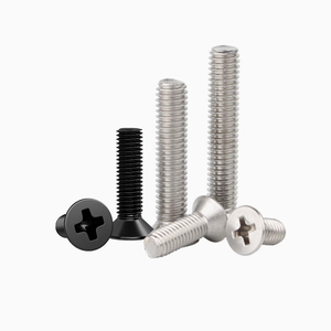 Vis à tête fraisée pour véhicules industriels, en acier inoxydable, design à tête plate, prix bas, fabricant, mesure métrique - Product Image 1