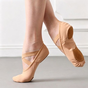 Zapatos de Ballet para Niñas, Calzado de Práctica sin Cordones, Calzado de Estudio Elástico con Cordones - Product Image 2