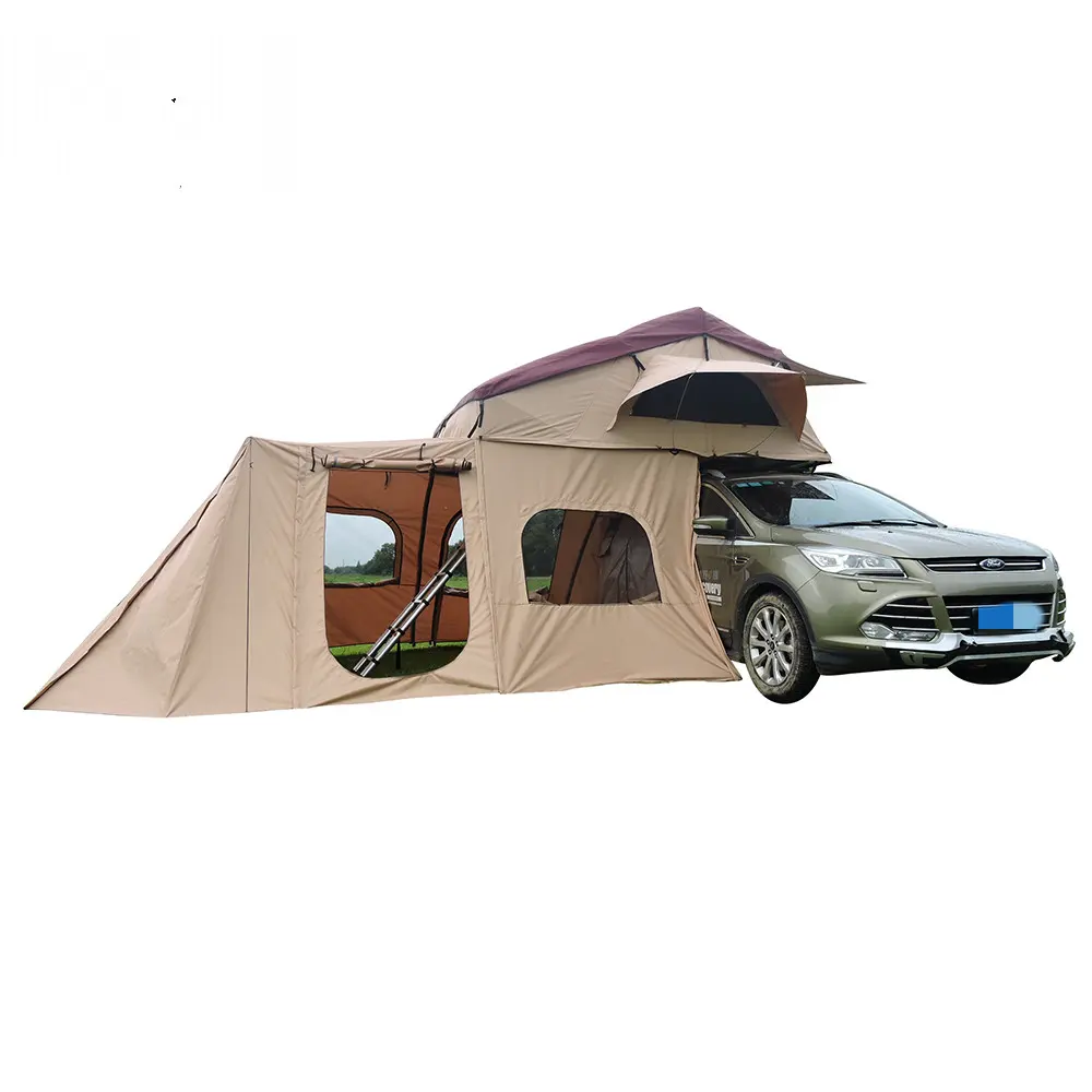 YL 4-6 person car tent Waterproof Sunshade Folding Roof Top Pop-up Car Camping Outdoor Tent with Awning