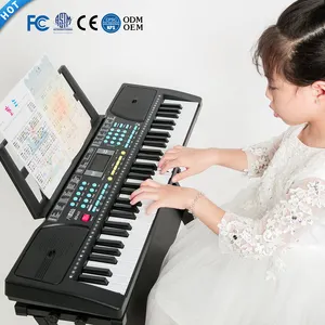 Orgão eletrônico portátil com alto-falantes embutido, instrumento musical para iniciantes, instrumento musical BD Music 61 teclas