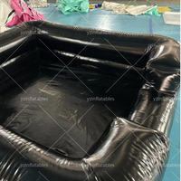 Piscine à balles gonflable noire fermée personnalisée Piscine gonflable pour enfants adultes