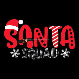 2026 फैशन buring rinestone क्रिसमस हॉटफिक्स ग्लिटर विनील द्वारा टी शर्ट के लिए स्थानान्तरण सांटा हॉटफिक्स क्रिस्टल गैंडा स्थानान्तरण - Product Image 2