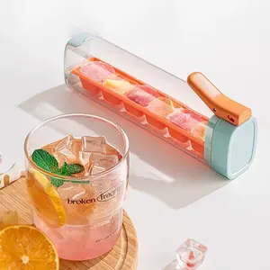 Máquina para Hacer Cubitos de Hielo de Plástico con Presión Manual, 1 Unidad, Congelación Rápida, Fácil Desmolde, para Whisky, Cócteles, Jugos, Bebidas, Diversión de Verano - Product Image 3