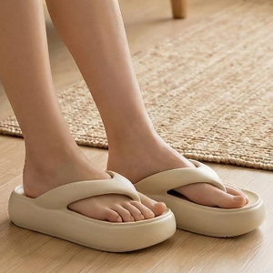 Sandalias de tacón alto para mujer, estilo flip-flop, antideslizantes, ecológicas, impermeables, para playa, interior/exterior - Product Image 4