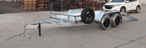 Remorque pour <span class=keywords><strong>mini</strong></span>-excavatrice de 3,5 tonnes, remorque tandem pour excavatrice avec frein électrique, remorque à plateau avec <span class=keywords><strong>rampe</strong></span> - Product Image 3