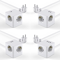 Multiprise portable USB-C 25WCube avec 3 prises murales et chargeur PD pour MacBook/iPad/iPhone Galaxy 250V 16A
