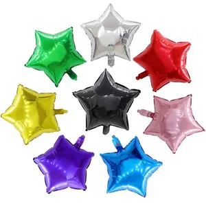 定制五四点星爆炸白金紫色箔气球18英寸箔星气球伴侣星新闻颜色