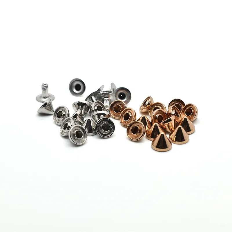 wholesale 7mm 9mm Cone Studs Rivet Bullet Spike Cone Screw conical rivets for Clothes Bag Shoes Leather punk Garment
