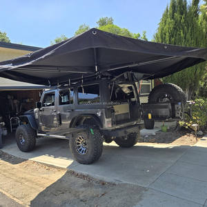 Auvent de voiture rétractable en acier inoxydable 270 avec lumières LED, tissu Oxford 420D, protection UV 50+, imperméable pour une utilisation par tous les temps - Product Image 1