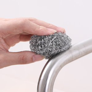 Boule <span class=keywords><strong>de</strong></span> nettoyage en acier inoxydable Offre Spéciale, <span class=keywords><strong>pas</strong></span> <span class=keywords><strong>cher</strong></span>, prix d'usine, 12 rouleaux/sac opp, cuisine <span class=keywords><strong>de</strong></span> qualité sûre, épurateur <span class=keywords><strong>de</strong></span> <span class=keywords><strong>laine</strong></span> en acier pour la vaisselle - Product Image 2