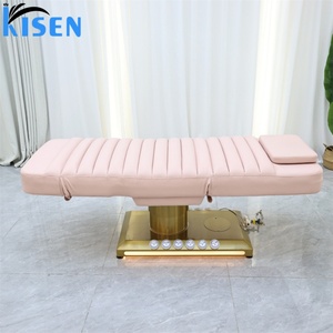 KISEN Beauty Salon Furniture 3 Motors <b>Electric</b> Facial Spa Bed Modern Luxury Foot Control Saloon Massage <b>Table</b> and Bed for Sale - Product Image 5