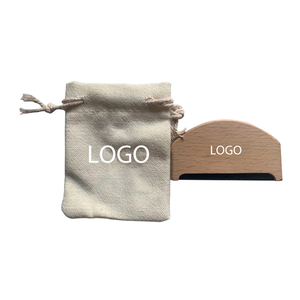 <strong>Custom</strong> logo Portable Sweater Wool <strong>Comb</strong> Eco Friendly Wooden Cashmere <strong>Comb</strong> with Bag - Product Image 1
