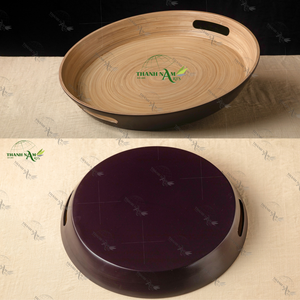 ถาดเสิร์ฟทำจากไม้ไผ่ทำมือสำหรับใช้ในร้านอาหารเป็นมิตรกับสิ่งแวดล้อมกันน้ำทนทานพร้อมด้ามจับที่แข็งแรงเพื่อความสะดวกในการพกพา - Product Image 6