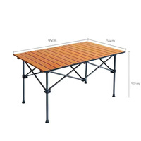 Table de pique-nique pliable et portable pour l'extérieur, idéale pour le camping, les marchés nocturnes, les barbecues, au design rustique, capacité de charge 100 kg