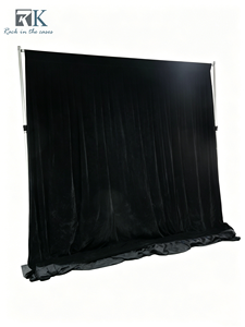 Adjustable Background Pipe and Drape <b>with</b> Heavy Duty Metal Base Events <b>Backdrop</b> <b>Stand</b> for trade show hotel - Product Image 2