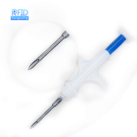 Microchip RFID FDX-B 134,2 kHz pour identification animale, transpondeur implantable par seringue pour chien et chat