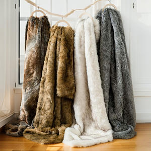 ソファとソファ用の高級居心地の良い柔らかいふわふわの冬用毛布、ぬいぐるみの完璧さにふける、<span class=keywords><strong>Fox</strong></span> Fur Blanket - Product Image 4