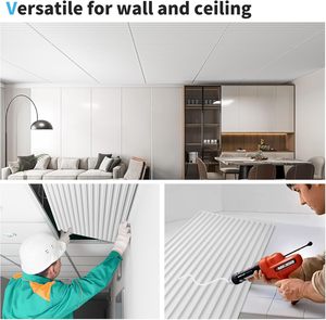 <span class=keywords><strong>Pannelli</strong></span> Decorativi <span class=keywords><strong>in</strong></span> <span class=keywords><strong>PVC</strong></span> 2x4 FT per Controsoffitto, Ignifughi e Impermeabili, Design a Doghe Riutilizzabile, <span class=keywords><strong>Pannelli</strong></span> 3D per Decorazione Interna - Product Image 4