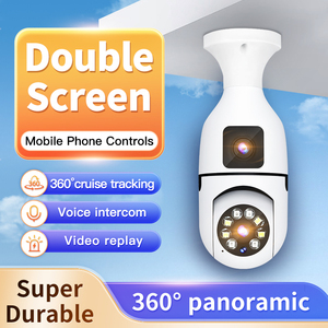A6 Plus Best Model Dual Lens Wifi <b>Camera</b> Home Baby Wireless Small Indoor Motion Detection Security Light Bulb CCTV <b>Mini</b> <b>Camera</b> - Product Image 6