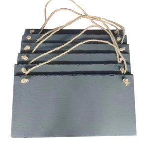 Plaques de porte en <span class=keywords><strong>ardoise</strong></span> rectangulaires noires suspendues personnalisées en gros, étiquettes et panneaux <span class=keywords><strong>pour</strong></span> plantes de <span class=keywords><strong>jardin</strong></span> - Product Image 1