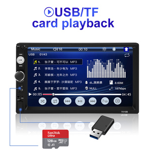 7 "doble Din coche estéreo coche Radio Auto Radio coche Mp5 reproductor pantalla táctil Bt Usb Fm Aux Sd 7010b cámara de visión trasera - Product Image 4