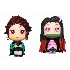 Demon Slayer ODM Model Q Version PVC Figures Nezuko and Tanjiro Big <b>Head</b> Egg Mh Box for Collecting and <b>Display</b> - Product Image 1