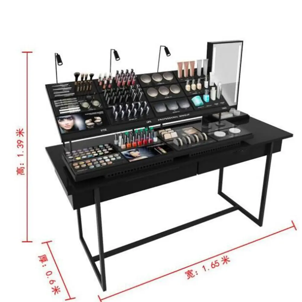 Manufacturers Skin Care Products Display Rack Lipstick Front Cabinet Beauty Salon Display Cabinet