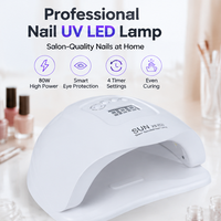 Lampe à ongles UV LED portable 80W Sun X5 Plus pour salon et usage domestique avec capteur automatique, durcissement rapide, professionnelle FD-224