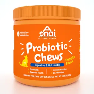 Probióticos PARA GATOS-Probióticos para la flora intestinal Salud digestiva Masticables probióticos para perros con enzimas digestivas