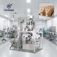 Machine d'emballage de sachets pré-fabriqués à fermeture éclair à haute vitesse contrôlée par écran tactile Finalwe pour matériaux granulaires